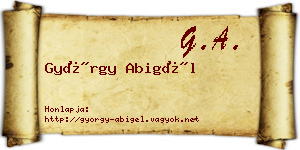 György Abigél névjegykártya